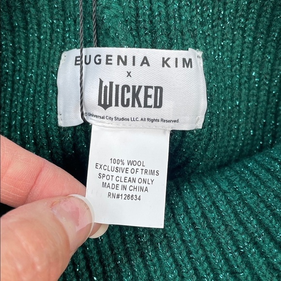 NWT Eugenia Kim x Wicked Frances Beanie Wool Knit Hat Green Glitter Ombre main image 8